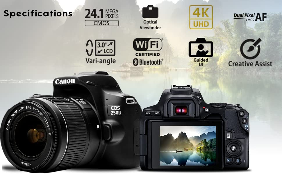 Amazon.com : Canon EOS 250D / Rebel SL3 DSLR Camera with 18